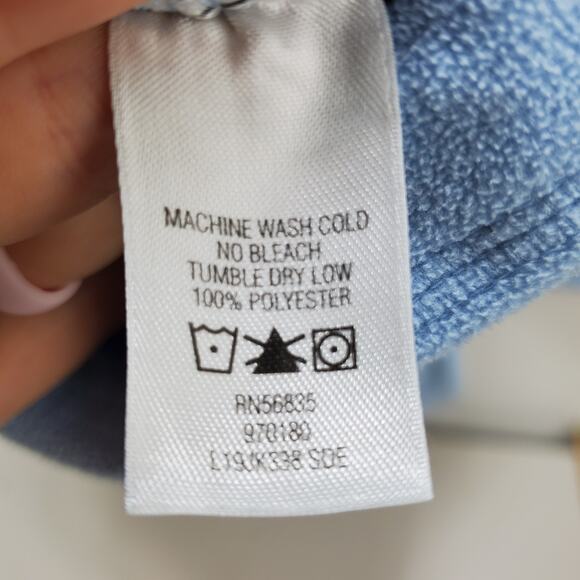 Cabelas Sweatshirt Womens XL Regular Blue 1/4 Zip Long Sleeve 100% Polyester Top - Picture 11 of 11